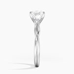 Twisted Vine Solitaire Ring Platinum Princess Engagement Ring