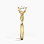 Twisted Vine Solitaire Ring Yellow Gold 18k Princess Engagement Ring