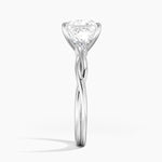 Twisted Vine Solitaire Ring Platinum Princess Engagement Ring