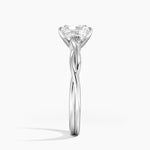 Twisted Vine Solitaire Ring Platinum Radiant Engagement Ring