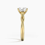 Twisted Vine Solitaire Ring Yellow Gold 18k Radiant Engagement Ring