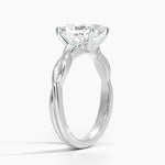 Twisted Vine Solitaire Ring Platinum Radiant Engagement Ring