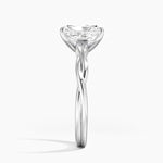 Twisted Vine Solitaire Ring Platinum Radiant Engagement Ring