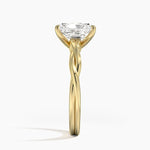 Twisted Vine Solitaire Ring Yellow Gold 18k Radiant Engagement Ring
