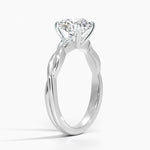 Twisted Vine Solitaire Ring Platinum Round Engagement Ring