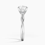 Twisted Vine Solitaire Ring Platinum Round Engagement Ring