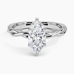 Twisted Vine Solitaire Ring Platinum Marquise Engagement Ring