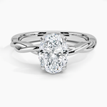 Twisted Vine Solitaire Ring Platinum Oval Engagement Ring