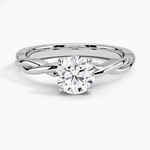 Twisted Vine Solitaire Ring Platinum Round Engagement Ring