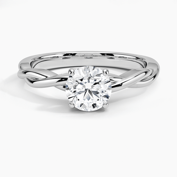 Twisted Vine Solitaire Engagement Ring