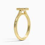 Luna 2mm Bezel Ring Yellow Gold 18k Emerald Engagement Ring