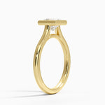 Luna 2mm Bezel Ring Yellow Gold 18k Princess Engagement Ring