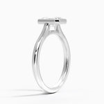 Luna 2mm Bezel Ring Platinum Radiant Engagement Ring