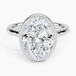 Luna 2mm Bezel Ring Platinum Oval Engagement Ring