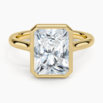 Luna 2mm Bezel Ring Yellow Gold 18k Radiant Engagement Ring