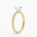 Petite Shared Prong Three-Quarter Coverage Diamond Ring (1/3 ct. tw.) Yellow Gold 18k Heart Engagement Ring