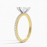 Petite Shared Prong Three-Quarter Coverage Diamond Ring (1/3 ct. tw.) Yellow Gold 18k Marquise Engagement Ring
