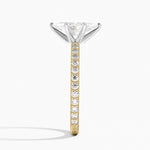 Petite Shared Prong Three-Quarter Coverage Diamond Ring (1/3 ct. tw.) Yellow Gold 18k Marquise Engagement Ring