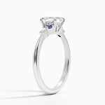 Nadia Sapphire and Diamond Ring Platinum Asscher Engagement Ring