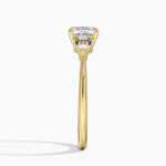 Nadia Sapphire and Diamond Ring Yellow Gold 18k Asscher Engagement Ring
