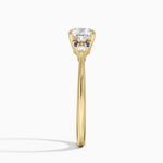 Nadia Sapphire and Diamond Ring Yellow Gold 18k Cushion Engagement Ring