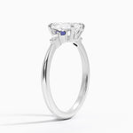 Nadia Sapphire and Diamond Ring Platinum Emerald Engagement Ring