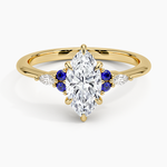 Nadia Sapphire and Diamond Ring Yellow Gold 18k Marquise Engagement Ring