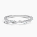 Winding Willow Diamond Ring Platinum Wedding Band
