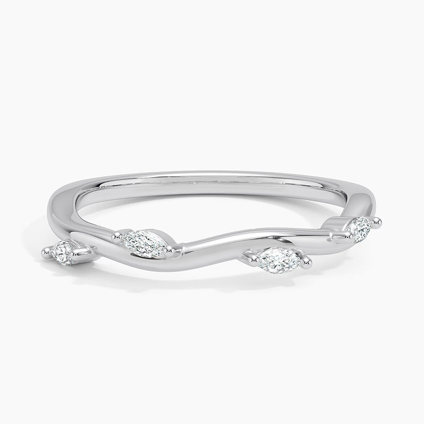 Winding Willow Diamond Ring Platinum Wedding Band