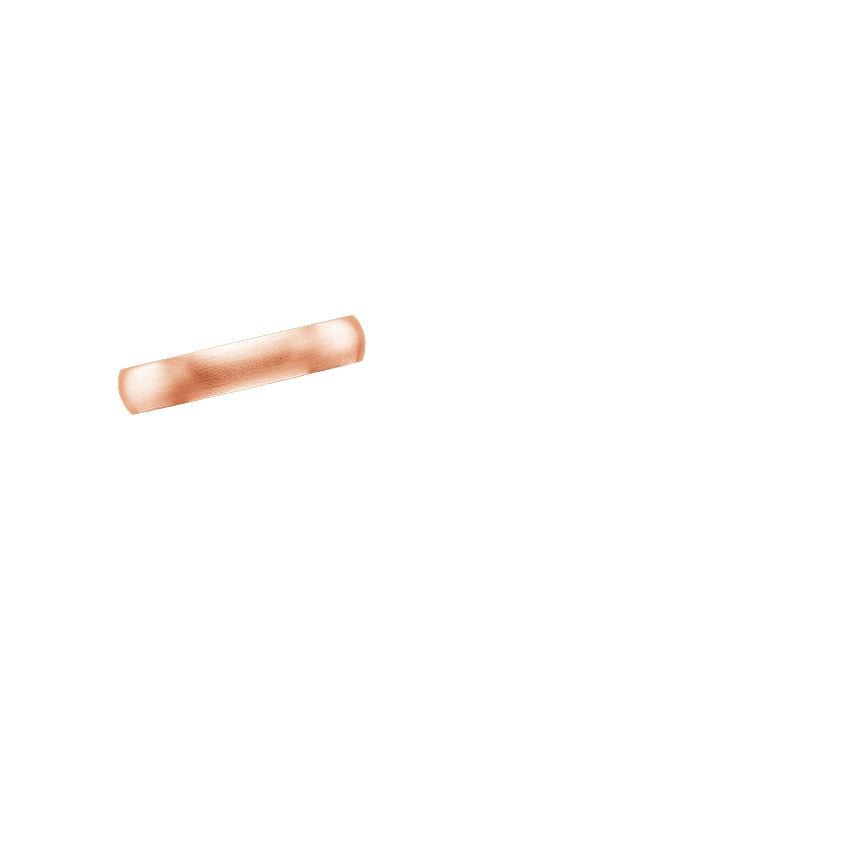 Matte Slim Profile 4mm Wedding Ring Rose Gold 18k Wedding Band