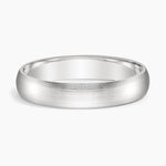 Matte Slim Profile 4mm Wedding Ring Platinum Wedding Band