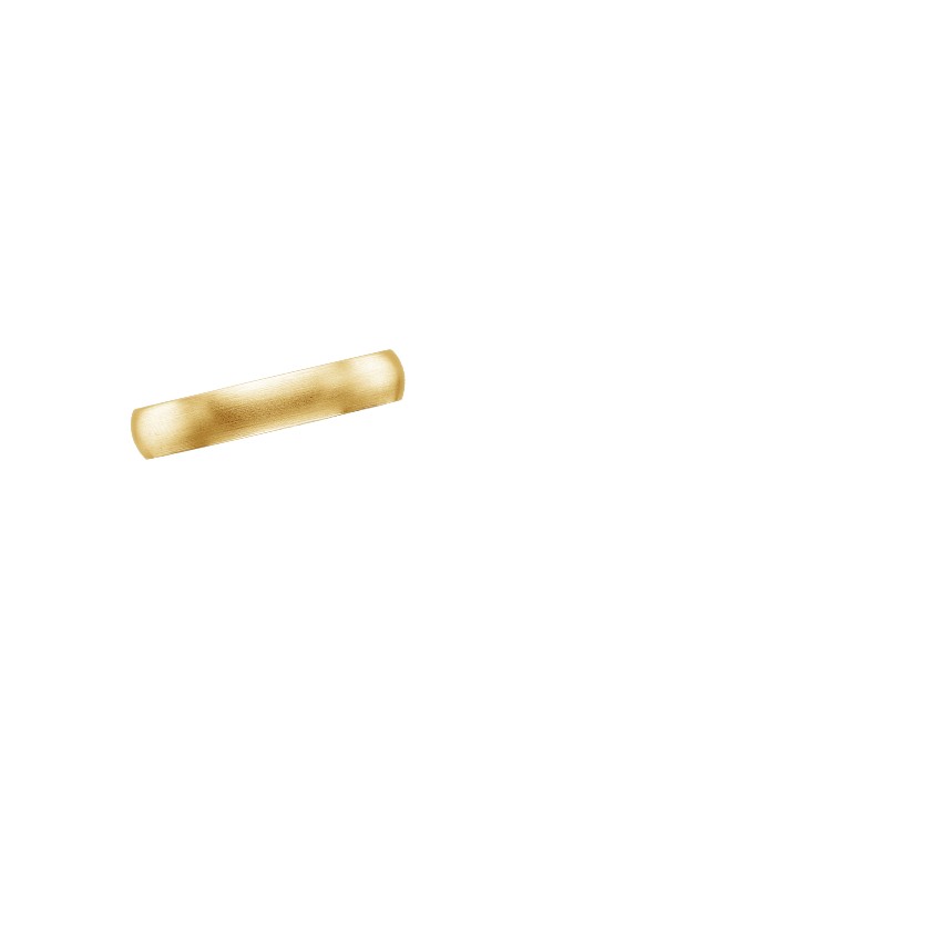 Matte Slim Profile 4mm Wedding Ring Yellow Gold 18k Wedding Band