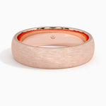 Matte Comfort Fit 5.5mm Wedding Ring Rose Gold 18k Wedding Band