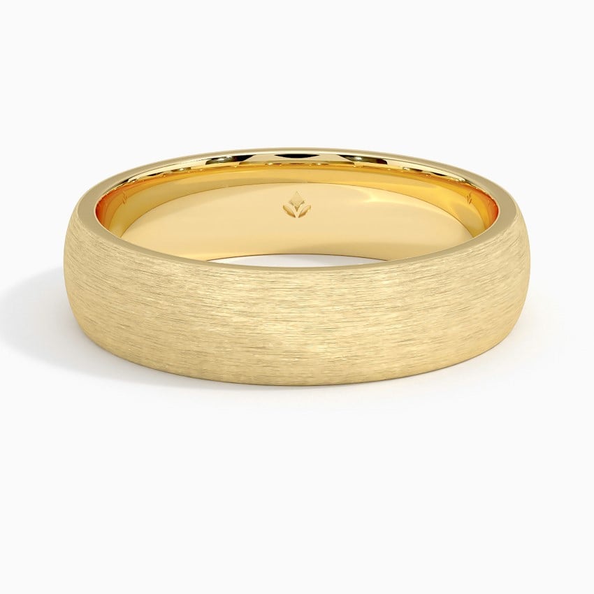 Matte Comfort Fit 5.5mm Wedding Ring Yellow Gold 18k Wedding Band