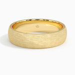 Matte Comfort Fit 5.5mm Wedding Ring Yellow Gold 18k Wedding Band