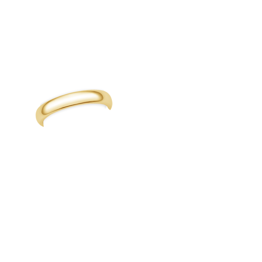 Comfort Fit 4mm Wedding Ring Yellow Gold 18k Wedding Band