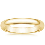 Comfort Fit Wedding Ring Yellow Gold 18k 3mm Wedding Band