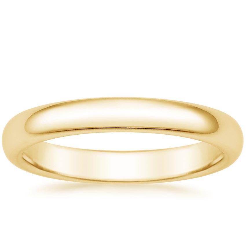 Comfort Fit Wedding Ring Yellow Gold 18k 3mm Wedding Band