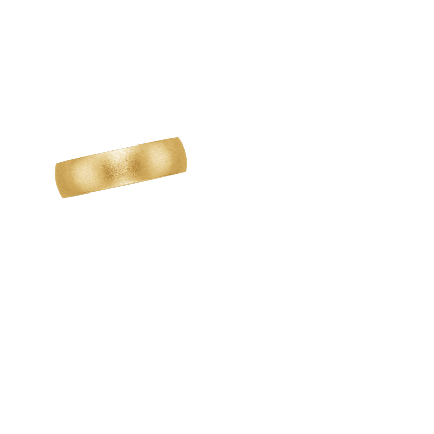 Matte Comfort Fit 6mm Wedding Ring Yellow Gold 18k Wedding Band