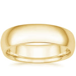 Comfort Fit 6mm Wedding Ring Yellow Gold 18k Wedding Band