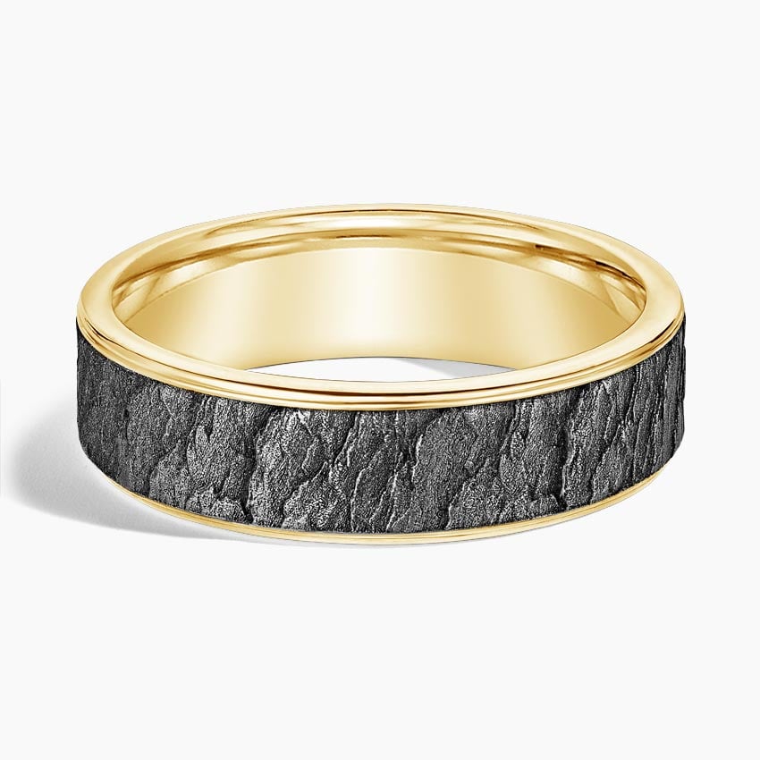 Volcanic 6.5mm Wedding Ring Yellow Gold 18k Wedding Band