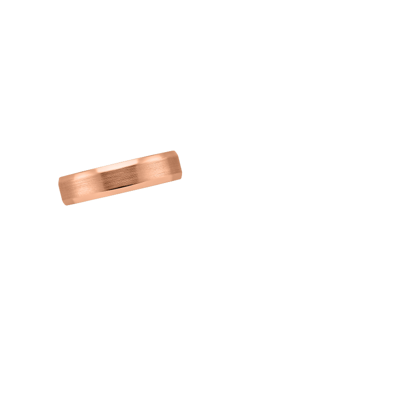 Maple Burl Wood Satin Finish 6mm Wedding Ring Rose Gold 18k Wedding Band