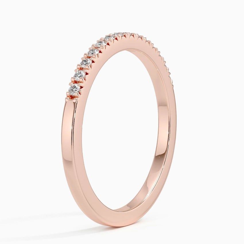 Sonora One-Quarter Coverage Diamond Ring (1/8 ct. tw.) Rose Gold 18k Wedding Band
