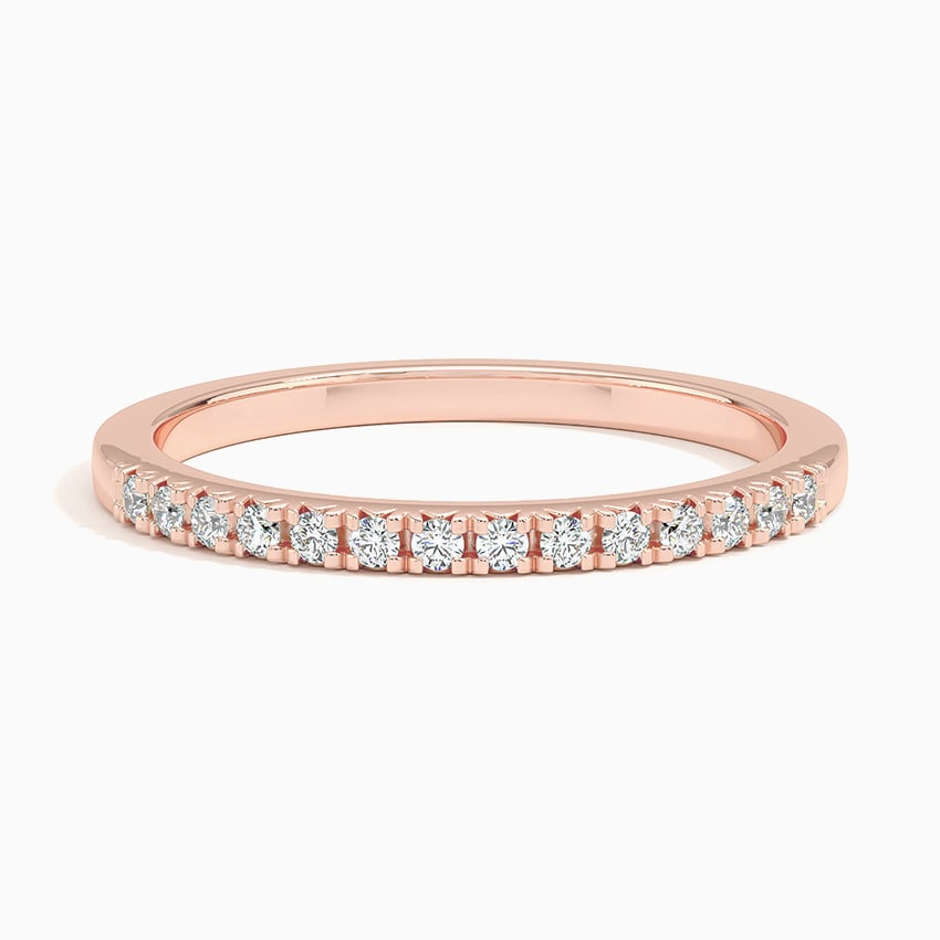 Sonora One-Quarter Coverage Diamond Ring (1/8 ct. tw.) Rose Gold 18k Wedding Band