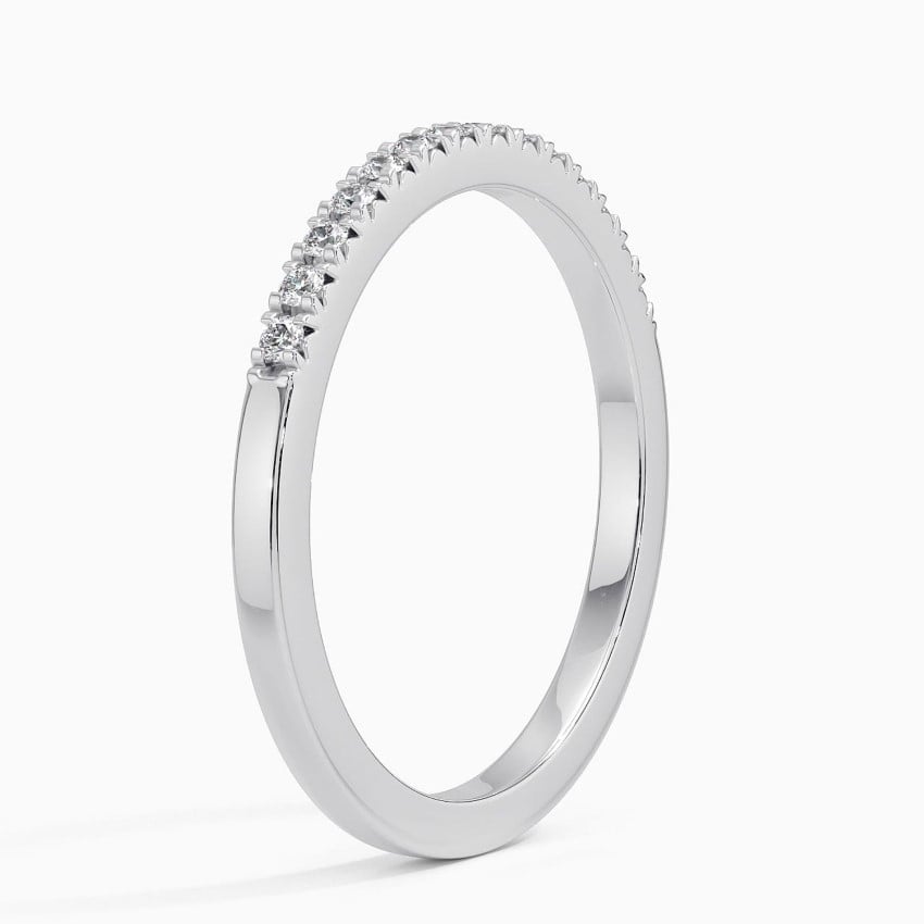 Sonora One-Quarter Coverage Diamond Ring (1/8 ct. tw.) Platinum Wedding Band