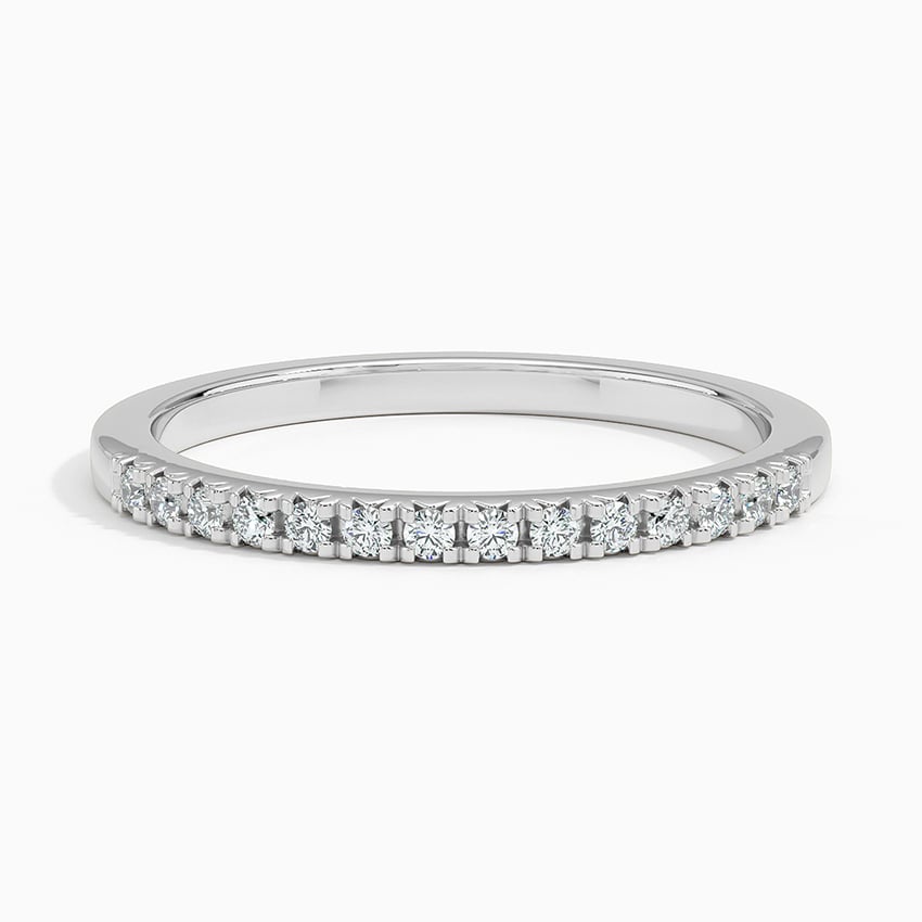 Sonora One-Quarter Coverage Diamond Ring (1/8 ct. tw.) Platinum Wedding Band