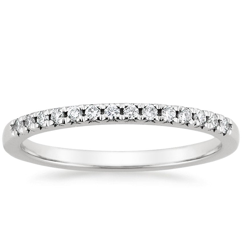 Sonora One-Quarter Coverage Diamond Ring (1/8 ct. tw.) Platinum Wedding Band