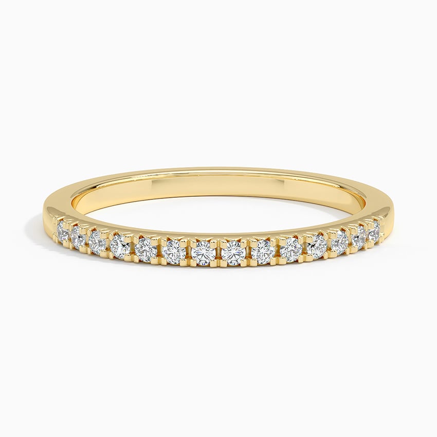 Sonora One-Quarter Coverage Diamond Ring (1/8 ct. tw.) Yellow Gold 18k Wedding Band