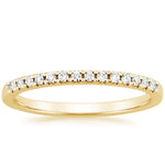 Sonora One-Quarter Coverage Diamond Ring (1/8 ct. tw.) Yellow Gold 18k Wedding Band