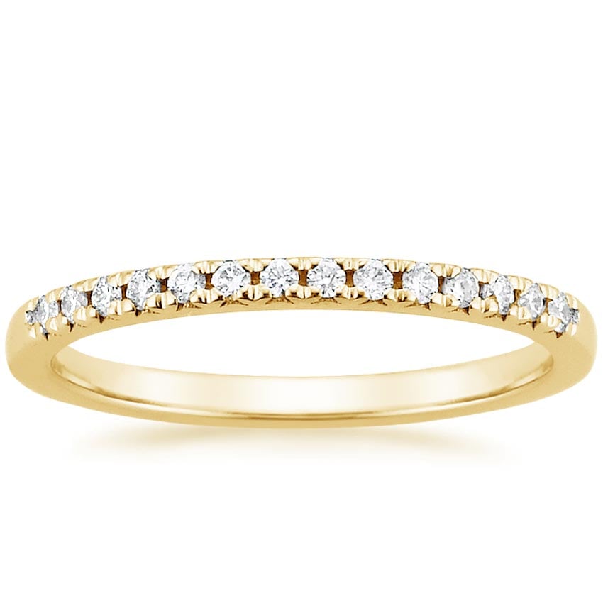 Sonora One-Quarter Coverage Diamond Ring (1/8 ct. tw.) Yellow Gold 18k Wedding Band